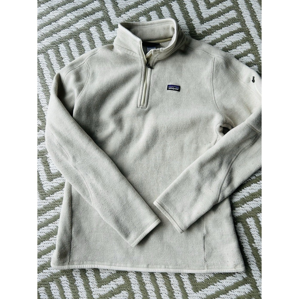 Patagonia Women's Better Sweater 1/4-Zip pullover Large Cream